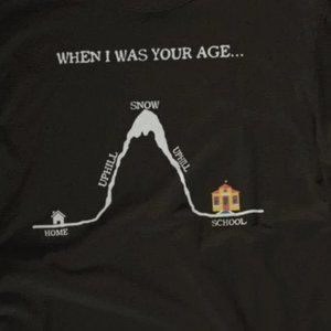 When I was your age Shirt Uphill both ways in the snow shirt